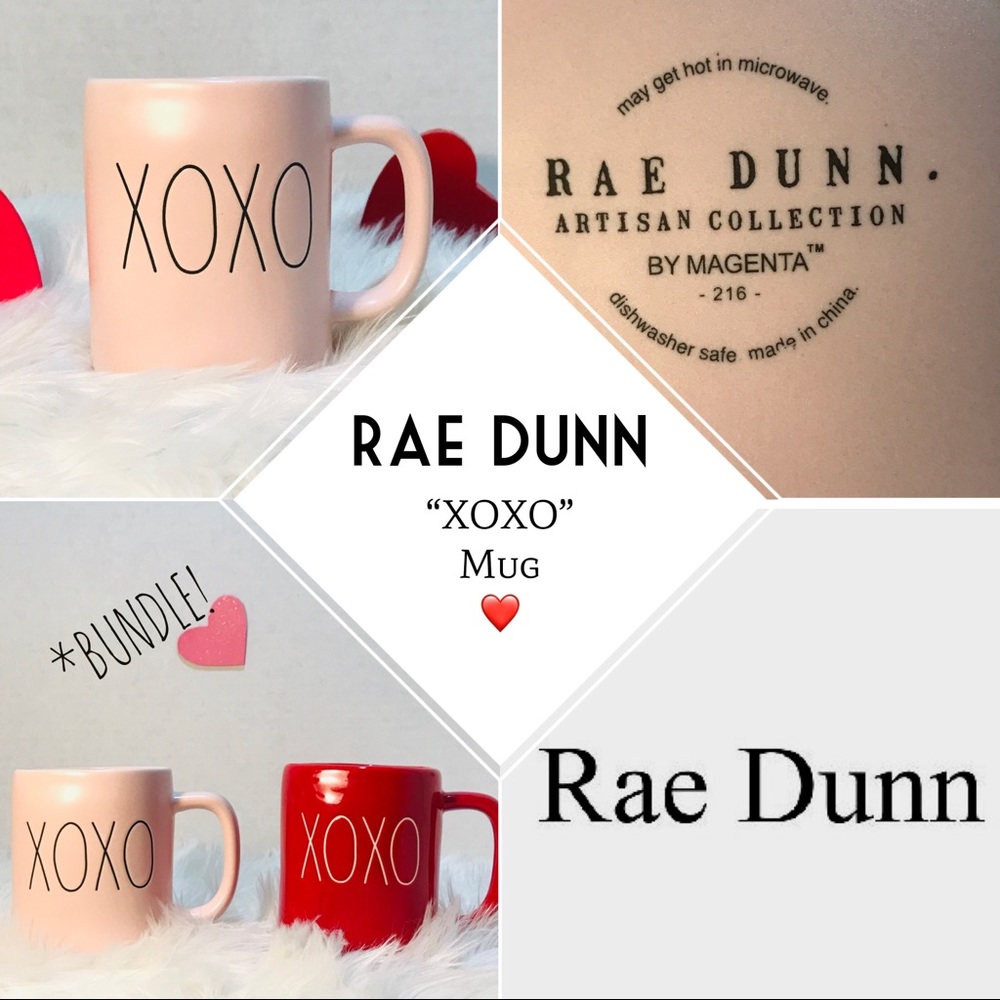 🖤RAE DUNN “XOXO” pink mug.